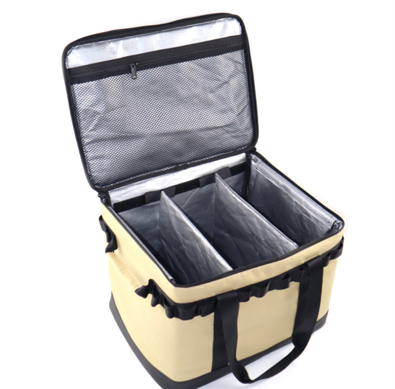 43L Canvas Camping Storage Bag With Divider
