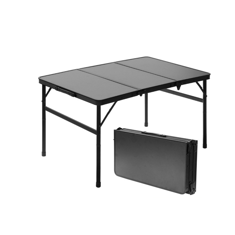 Aluminum Frame & MDF Top Folding Table With Adjustable Height