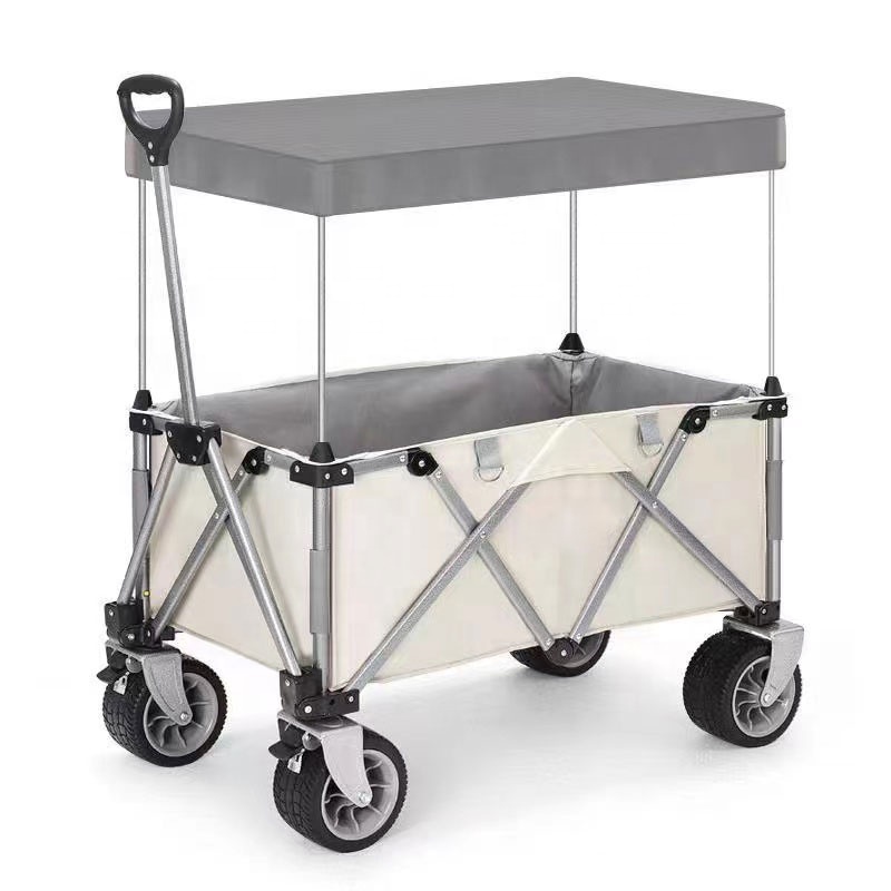150L Collapsible Camp Picnic Wagon With Canopy