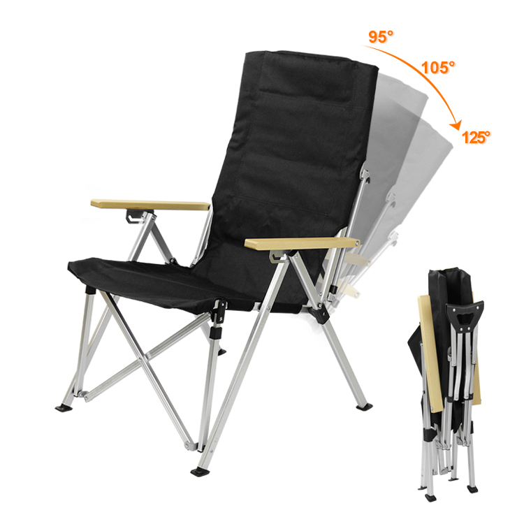 4-Level Backrest Adjustable Aluminum Camping Chair
