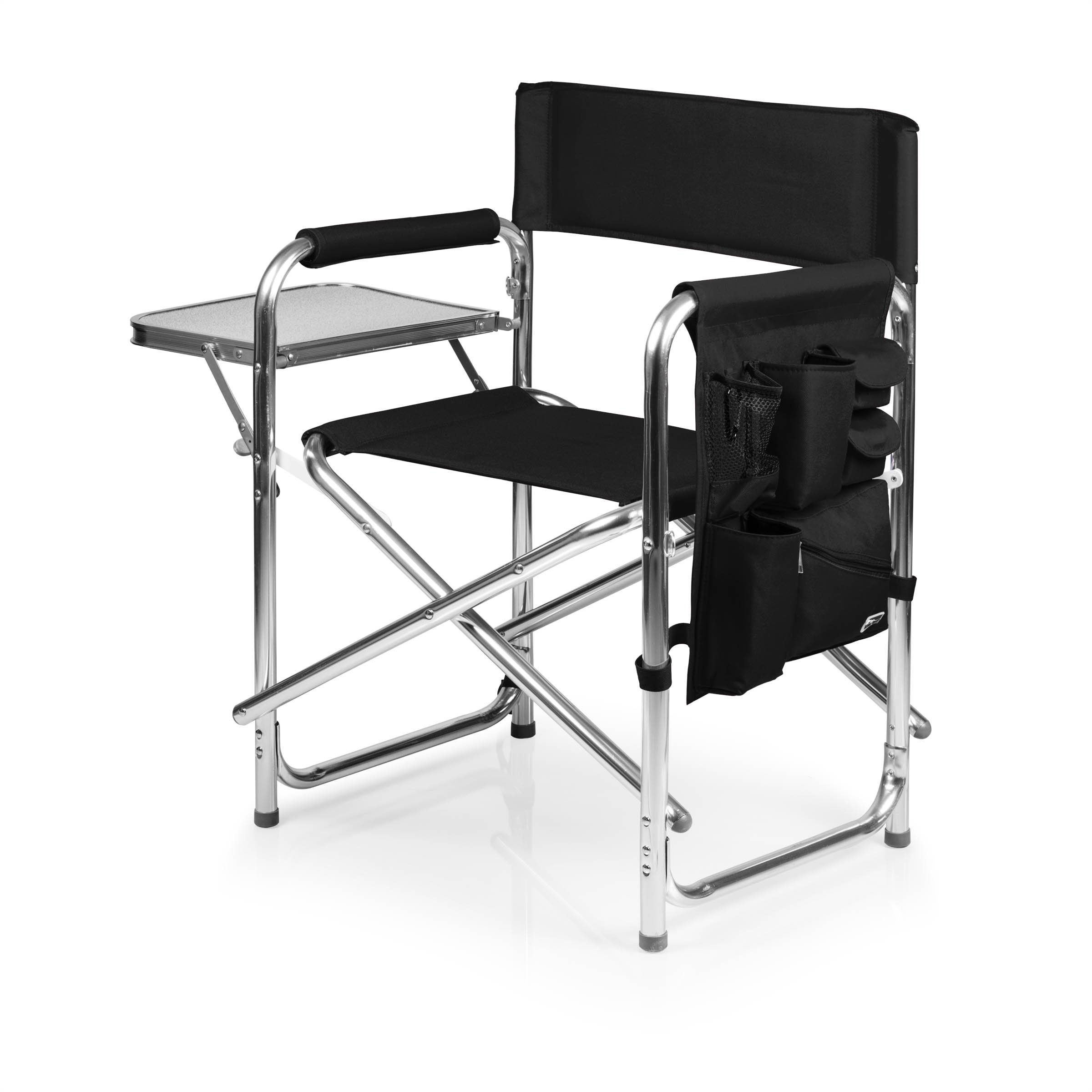 Portable Folding Director Chair With Side Table