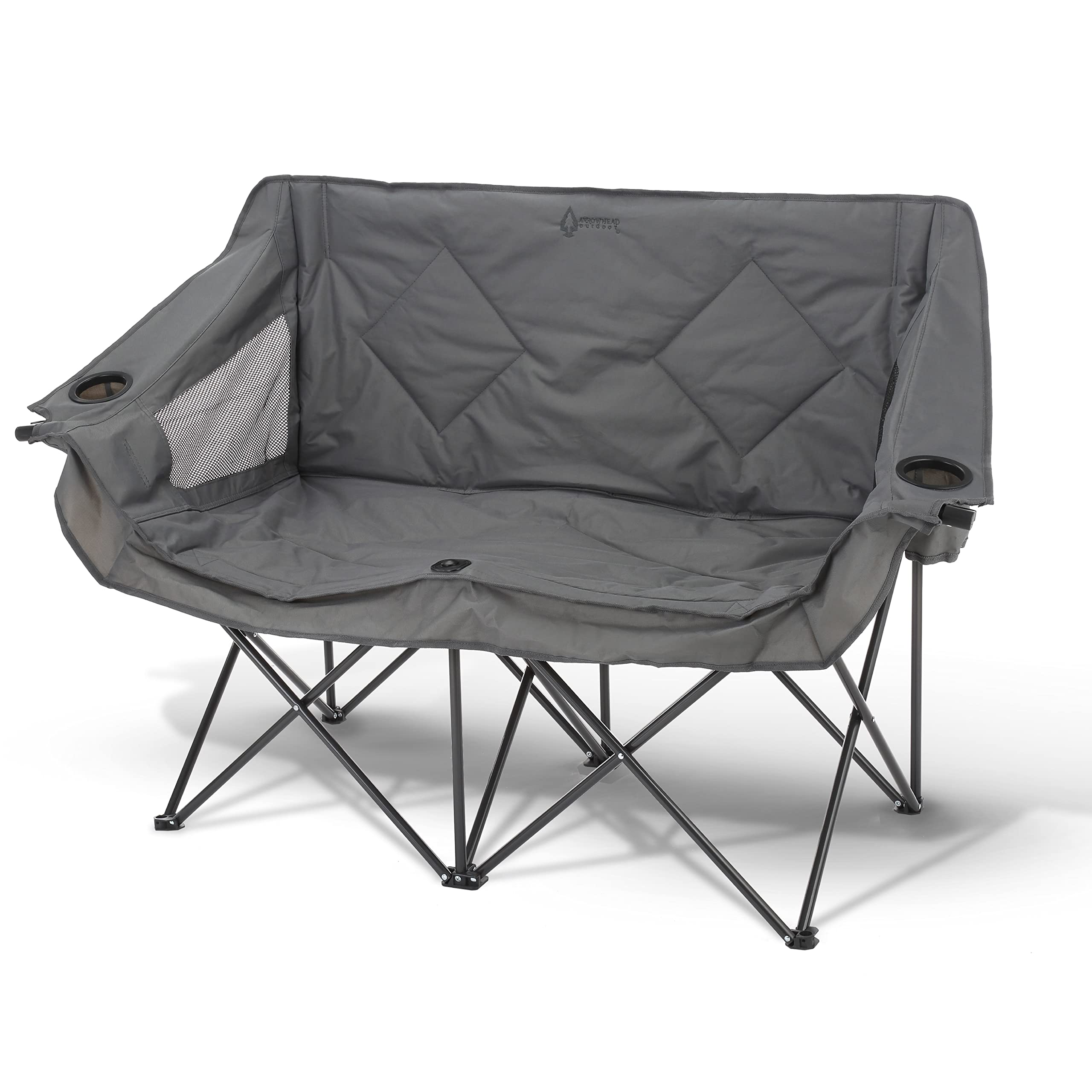 Thicked Double Seat Camping Beach Chair With Armrest & Cup Holder
